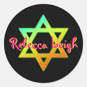Personalised Star Of David Bat Mitzvah Sticker