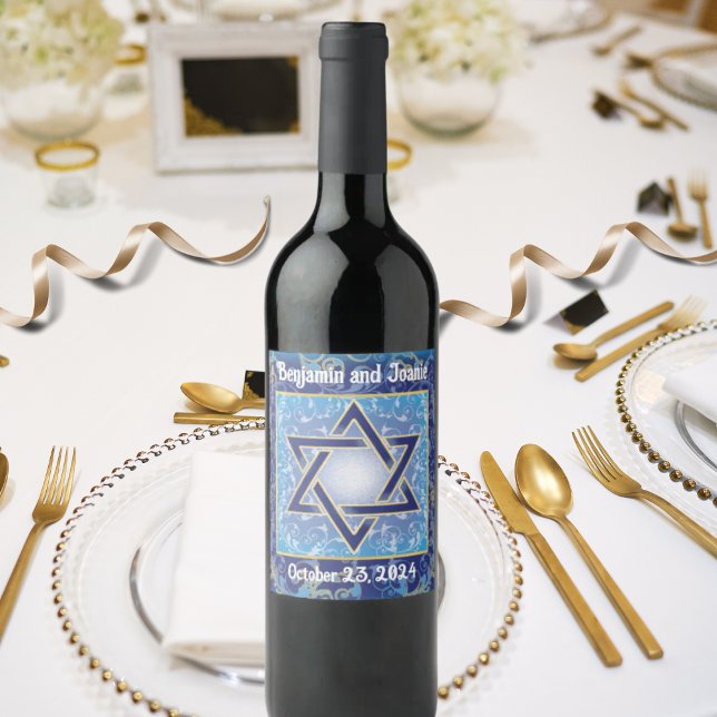Personalised Star of David Wine Label Custom (Creator Uploaded)