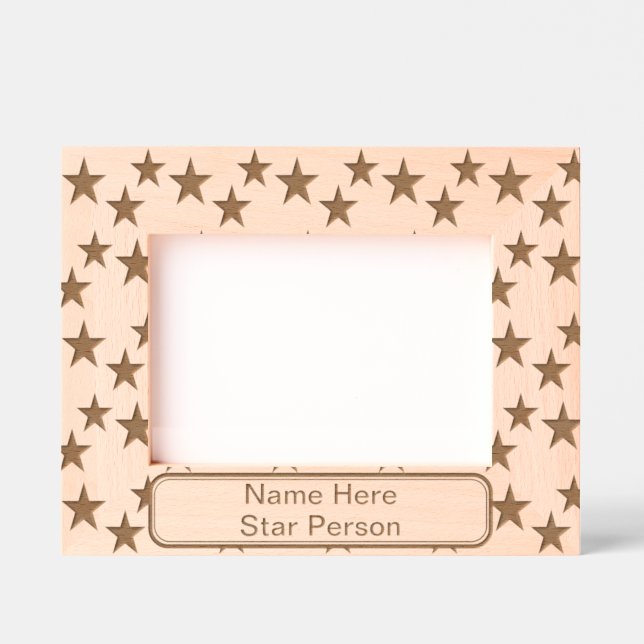 Personalised Star Pattern Etched Frames (Front)