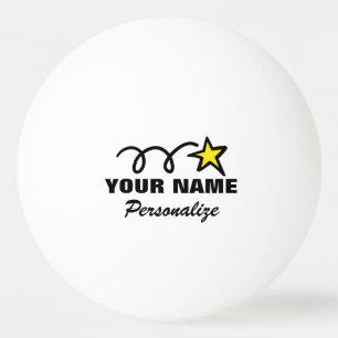 Personalised star ping pong ball for table tennis