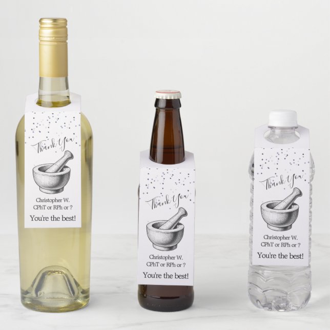 Personalised Star Thank You Hanger Tag Pharmacy (In Situ)