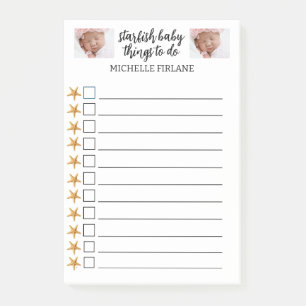 Personalised  starfish things to do post-it notes