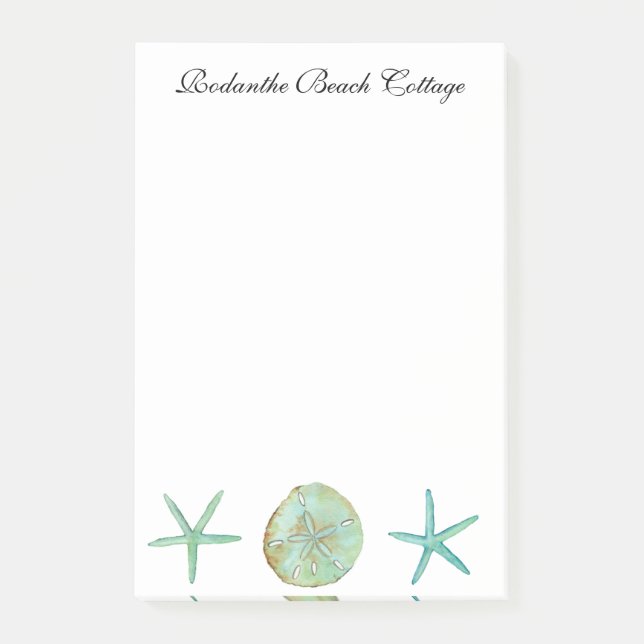 Personalised Starfish watercolor Notepad (Front)