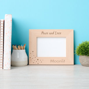 Personalised Starry Moon For Baby and Kids Etched Frames