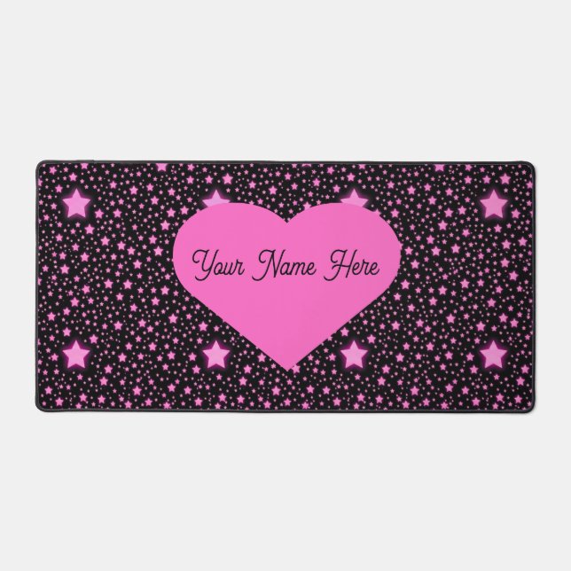 Personalised Starry Night Heart Desk Pad (Front)