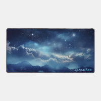Personalised Starry Night Landscape Desk Mat