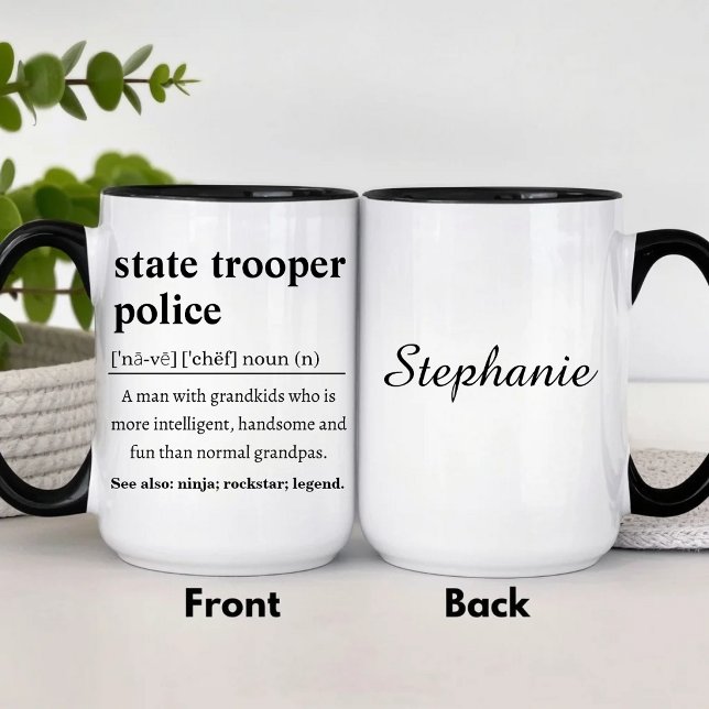 Personalised State Trooper Police Definition Mug (Creator Uploaded)