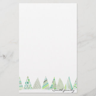 Personalised Stationery - Christmas trees