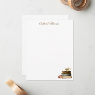 Personalised Stationery Cosy Book Lover Watercolor Card