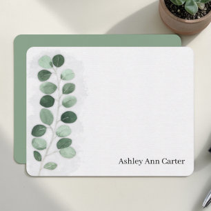 Personalised Stationery Eucalyptus Greenery Card