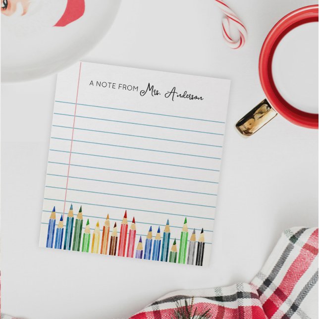 Personalised Stationery Notepad Teacher Gift (Christmas gift for teachers)