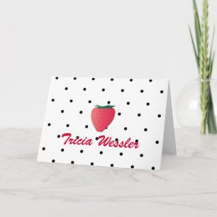 Personalised Stationery - Strawberry Note Card