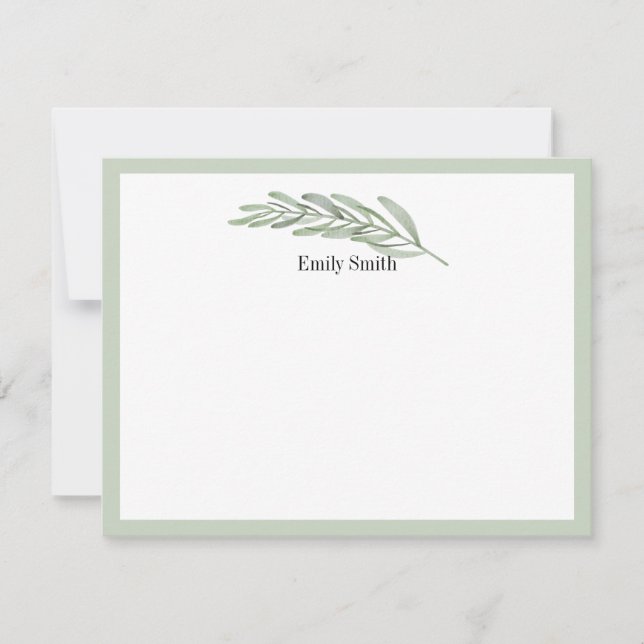 Personalised Stationery Wild Meadow Flat Card (Front)
