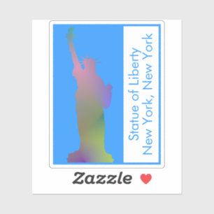 Personalised Statue of Liberty New York Rainbow
