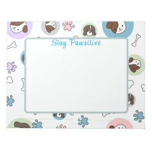 Personalised Stay Pawsitive Dog Notepads