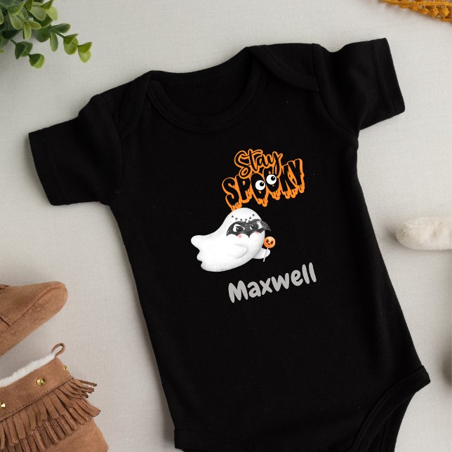 Personalised Stay Spooky Baby Bodysuit (Personalized Stay Spooky Baby Bodysuit)