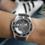 Personalised Steam Train Locomotive Watch<br><div class="desc">Men's watch featuring a vintage steam locomotive and your custom monogram or text (optional).</div>