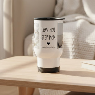 Personalised Step Mum with Photo – Custom Gift Travel Mug