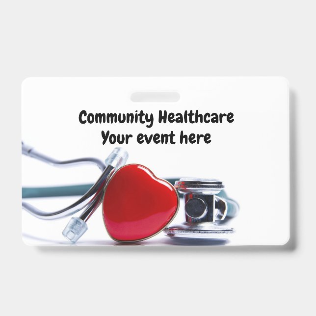 Personalised Stethoscope and Heart ID Badge (Front)