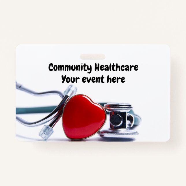 Personalised Stethoscope and Heart ID Badge (Front)