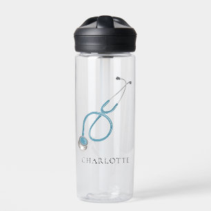 Personalised Stethoscope Coworker Doctors Name Water Bottle