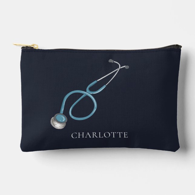 Personalised Stethoscope Name Doctor Accessory Pouch (Front)
