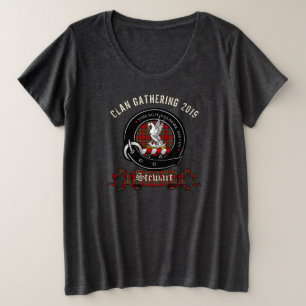Personalised Stewart Clan Badge Women's Plus Size T-Shirt