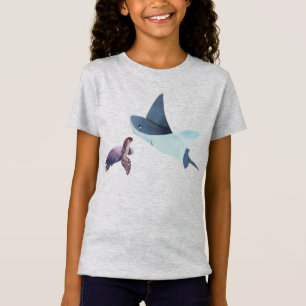Personalised Stingray and Turtle Under the Sea T-Shirt