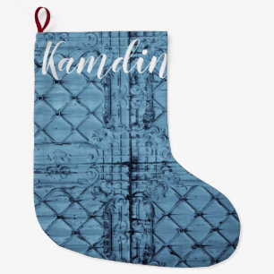 Personalised Stocking Rustic Tin Panel Ceiling Cou