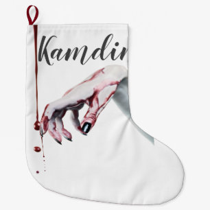 Personalised Stocking zombie blood drip vampire Go