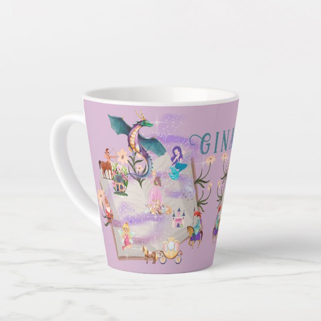 Personalised Story Book Latte Mug (Left Angle)