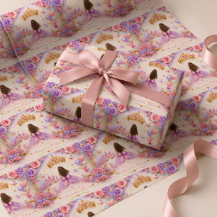 Personalised Storybook Princess Birthday Wrapping Paper