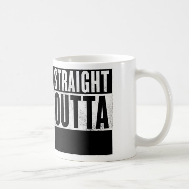 Personalised STRAIGHT OUTTA Coffee Mugs (Right)