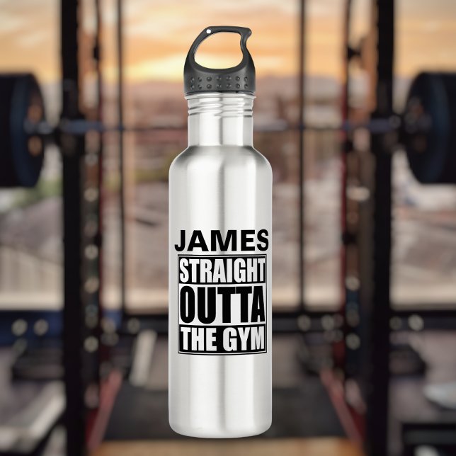 Personalised Straight Outta The Gym 710 Ml Water Bottle (Creator Uploaded)
