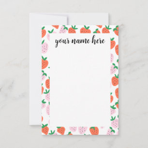 Personalised Strawberries Notecards