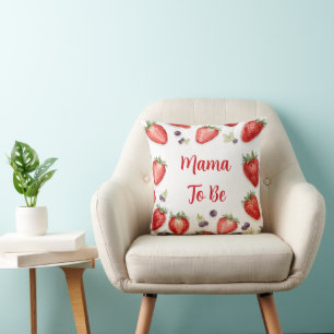 Personalised Strawberry Baby Shower Mama-to-Be  Cushion