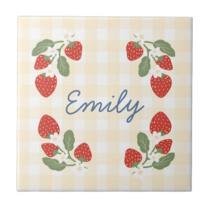 Personalised Strawberry Berry Sweet Party Picnic Tile