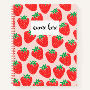 Personalised Strawberry Checklist Notebook