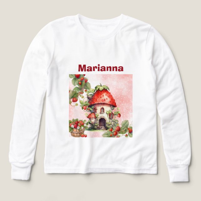 Personalised Strawberry & Little Mouse Tri-Blend  (Design Front)