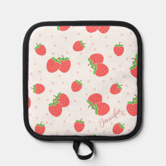 Personalised Strawberry Oven Mitt Cute Custom Kitc Pot Holder