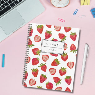 Personalised Strawberry Pattern 2023 Planner