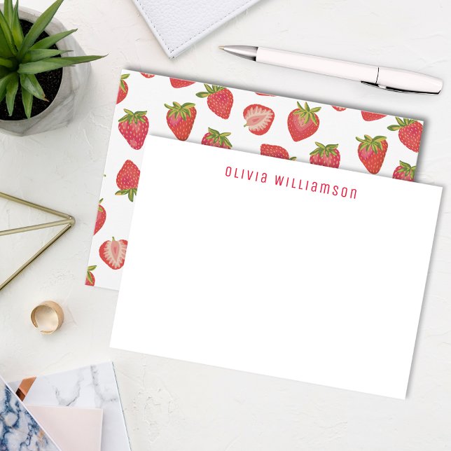 Personalised Strawberry pattern Card (Creator Uploaded)