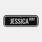 Personalised Street Name w/ Your Name Black White