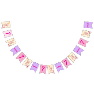 Personalised stripe and spot birthday bunting