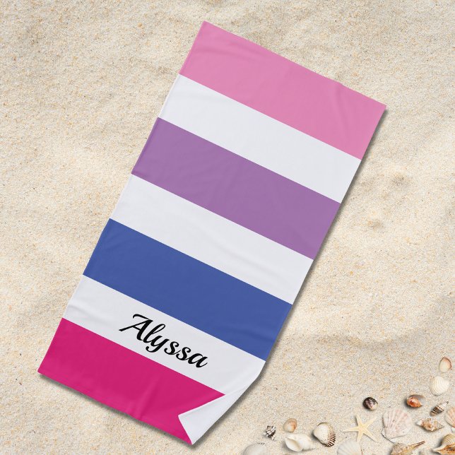 Personalised Striped  Beach Towel (Creator Uploaded)