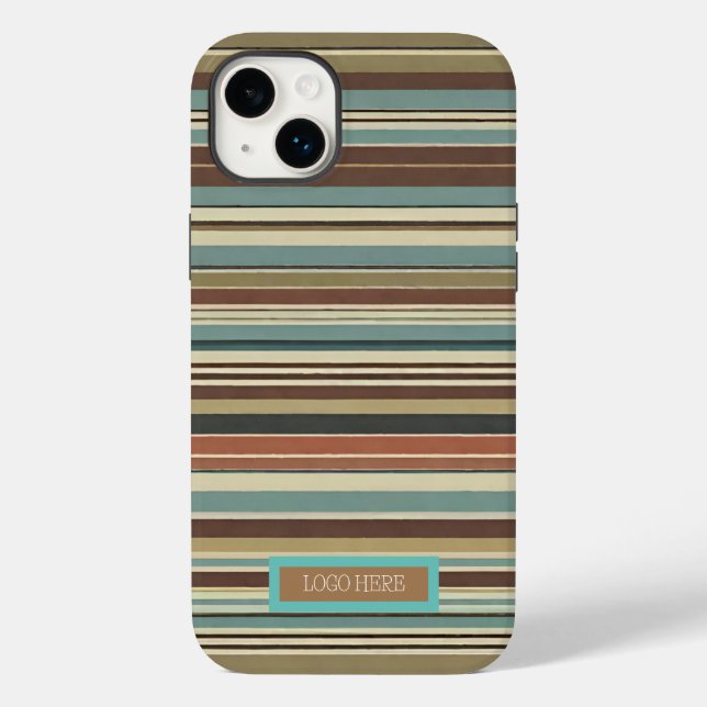 Personalised  Striped  Case-Mate iPhone Case (Back)