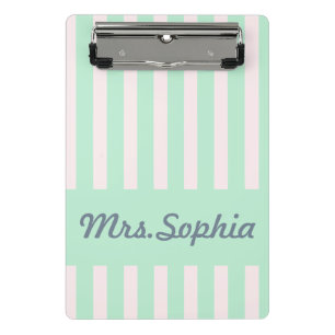 Personalised Striped Clipboard – Custom Name