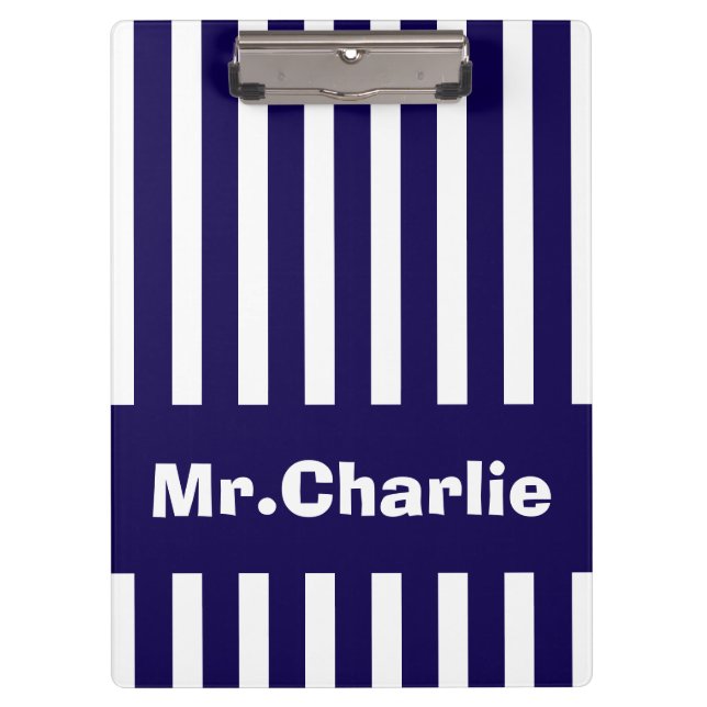 Personalised Striped Clipboard – Custom Name (Front)