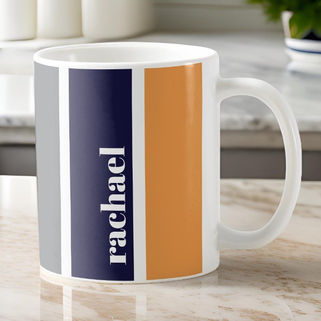 Personalised Striped Coffee Mug (Creator Uploaded)