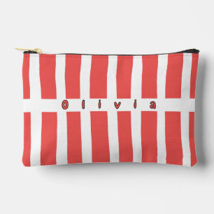 Personalised Striped Cosmetic Bag